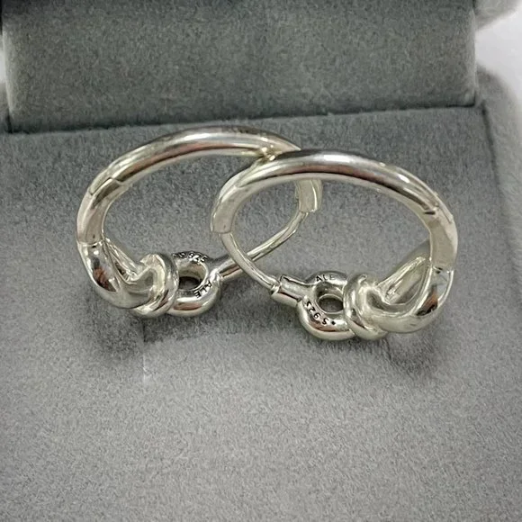Pandora Infinity Knot Hoop Earrings - Picture 2 of 3